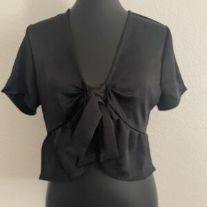 Kendall & Kylie Black Crop Top